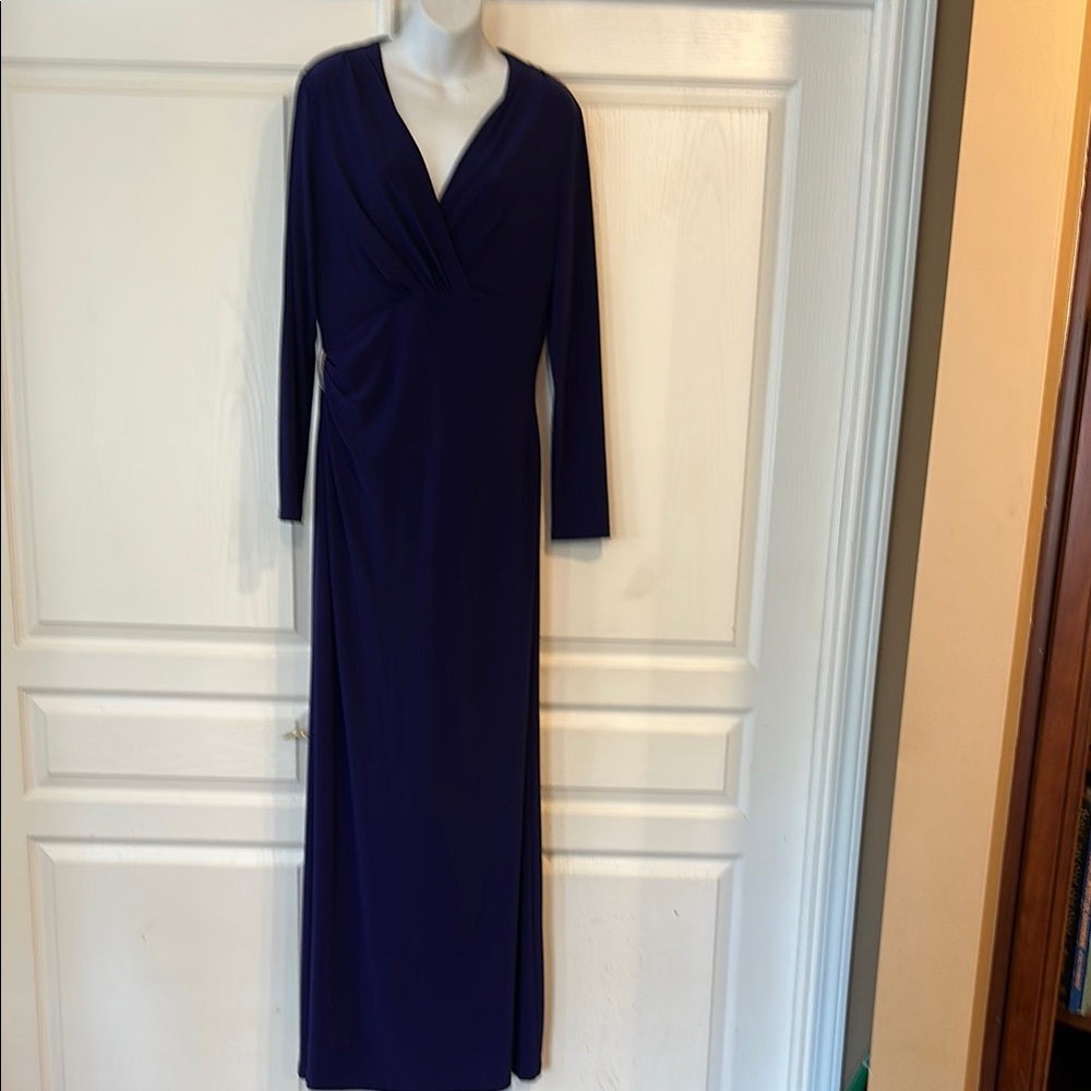 Ralph Lauren Elegant Purple Long Sleeve Dress